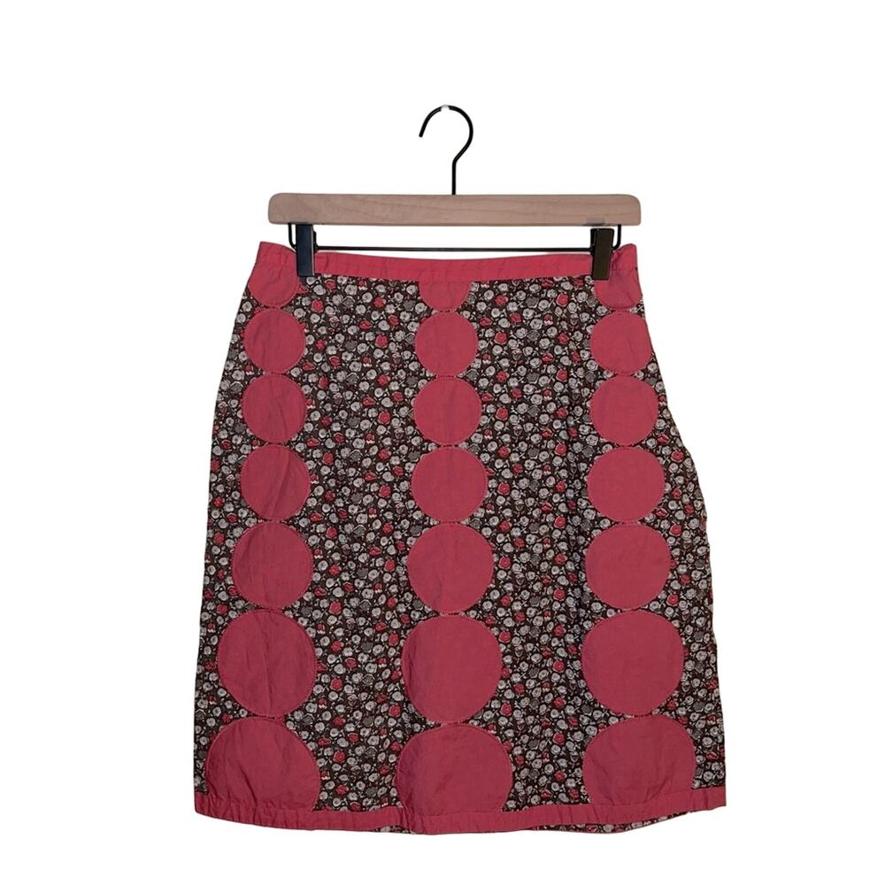 BODEN large dot floral print skirt EUC